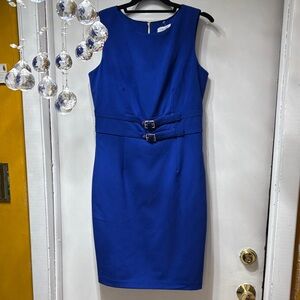 Calvin Klein Royal Blue Belted Mini Dress